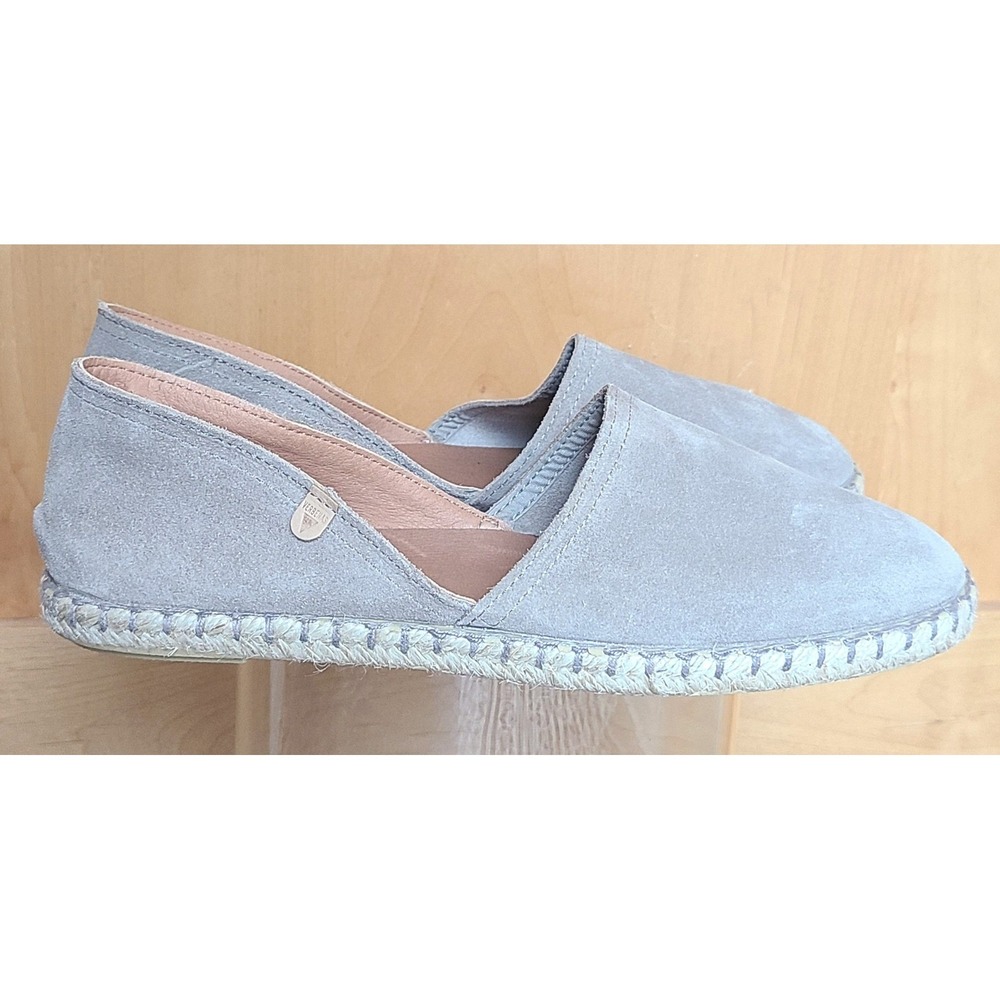 Verbenas Carmen EU 41 US 10 10.5 Suede Leather Flats Slip On Comfort Gray Casual